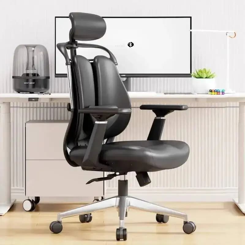 Sedia da Ufficio Ergonomica con Supporto Lombare, Design da Gaming, Girevole, Cadeira Gamer, Spedizione Gratuita, Arredamento