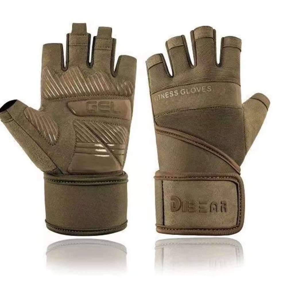 1 pair of gym gloves for Bodybuilding for men woman weight lifting dumbbell workout anti slip gloves Fitness Crossfit exercise