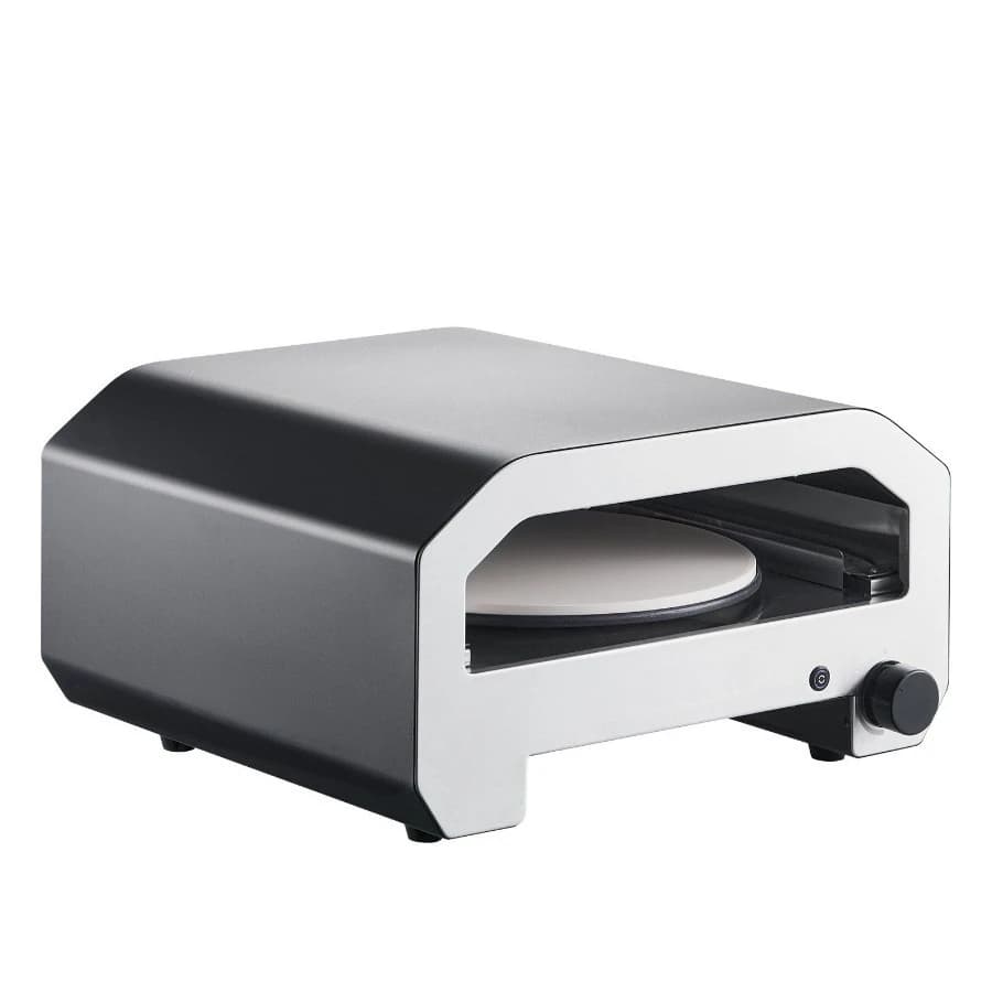 Forno per pizza da esterno, macchina per pizza a gas propano da 16 pollici, fornello per pizza portatile con rotazione elettrica, pietra per pizza addensata, trasporto