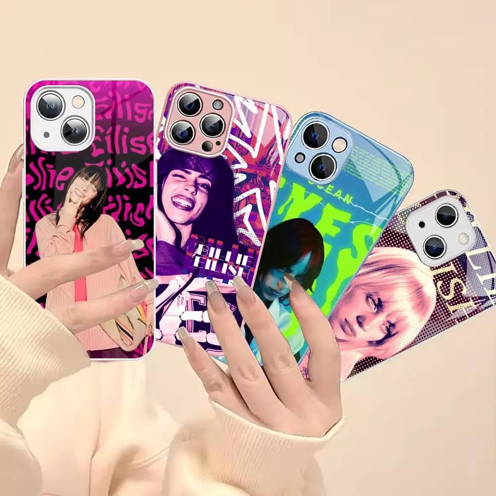 Pop Singer B-Billie Vetro temperato per Iphone 14 13 12 11 Pro Mini XS MAX 14Plus X XS XR Cover