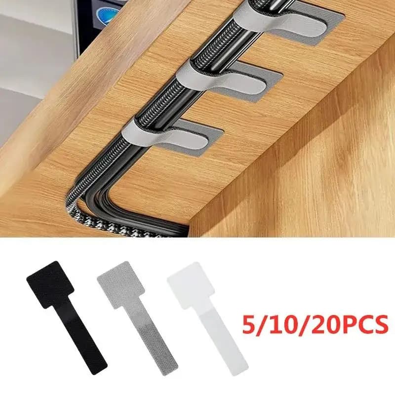 5-20pcs Fascette per organizer per cavi rilasciabili Mouse Auricolari Gestione dei cavi Fascette per cavi dati in nylon Cinghie per nastri riutilizzabili