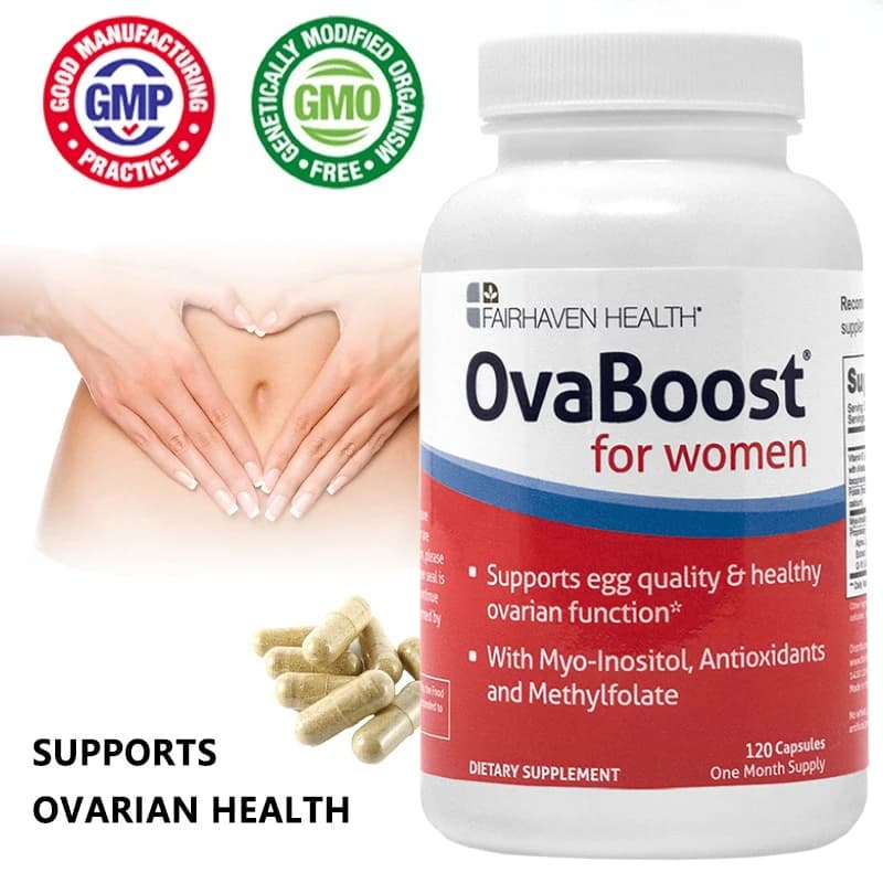 OvaBoost Supplement for Women - Contains Inositol and Folic Acid To Promote Egg Production, Hormone Balance and Ovarian Function