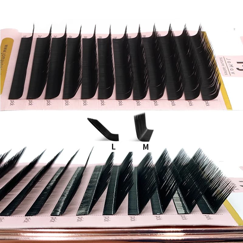 L M Curl Premium Extensions Individual Eyelashes 8-16mm Eyelashes Professionals Classical Natural Eyelashes Wholesale