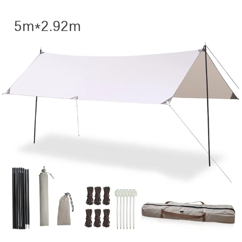500*292cm Hammock Rain Fly Waterproof and Lightweight Tent Tarp for Camping Backpacking Hiking