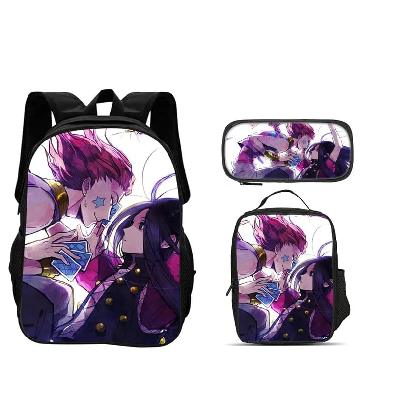 HUNTER × HUNTER backpack pencil case ice pack 3Pcs Set anime print kindergarten primary school best birthday gift for boy/girl