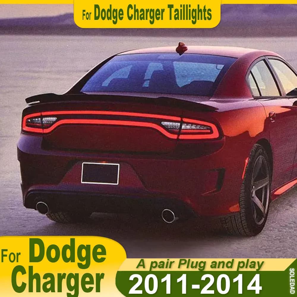 Fanale posteriore per Dodge Charger 2011 2012 2013 2014, luce posteriore a LED, DRL, indicatore di direzione, freno, retromarcia, accessori auto