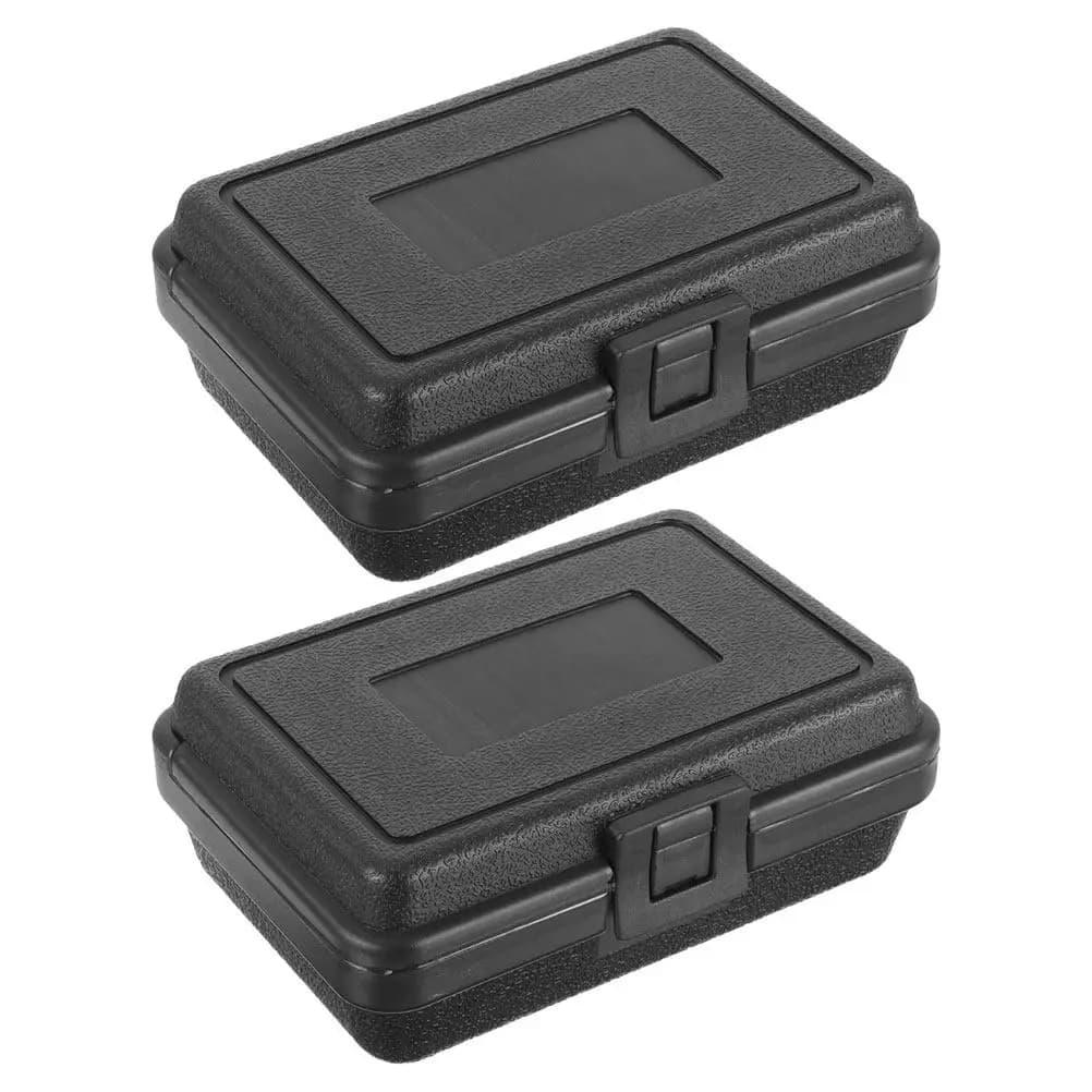 2 Pieces Rigid Plastic Black Waterproof Portable Tool Holder, Protective Organizer for Mechanical Tools