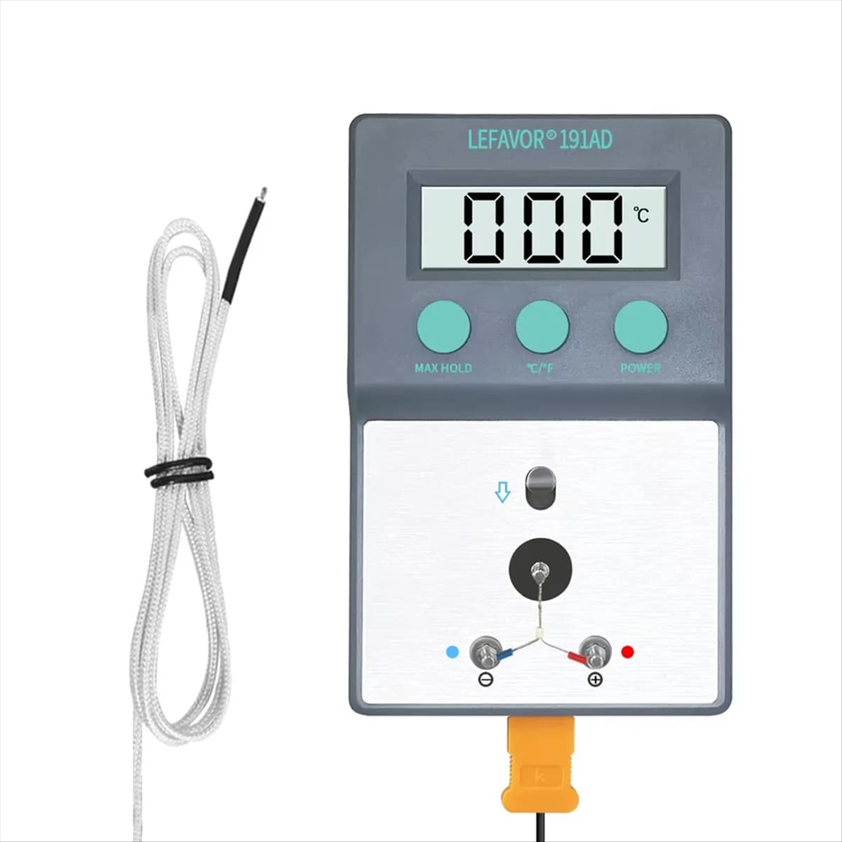 Thermometer A04I LF191AD 0-800°C welding rod tester with 5 Leadless Sensors Type K Thermocouple Switch C/F