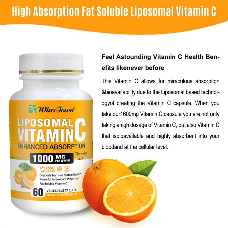 1 bottle of chewable vitamin C tablets to supplement energy mineral vitamins and healthy foods