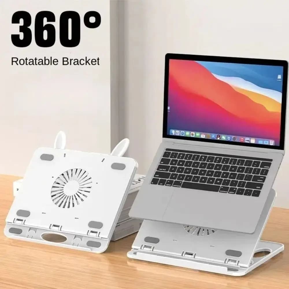 Supporto rialzato ergonomico pieghevole per laptop ABS 8 gradi 360 ° Supporto per notebook antiscivolo con staffa di raffreddamento per tablet regolabile