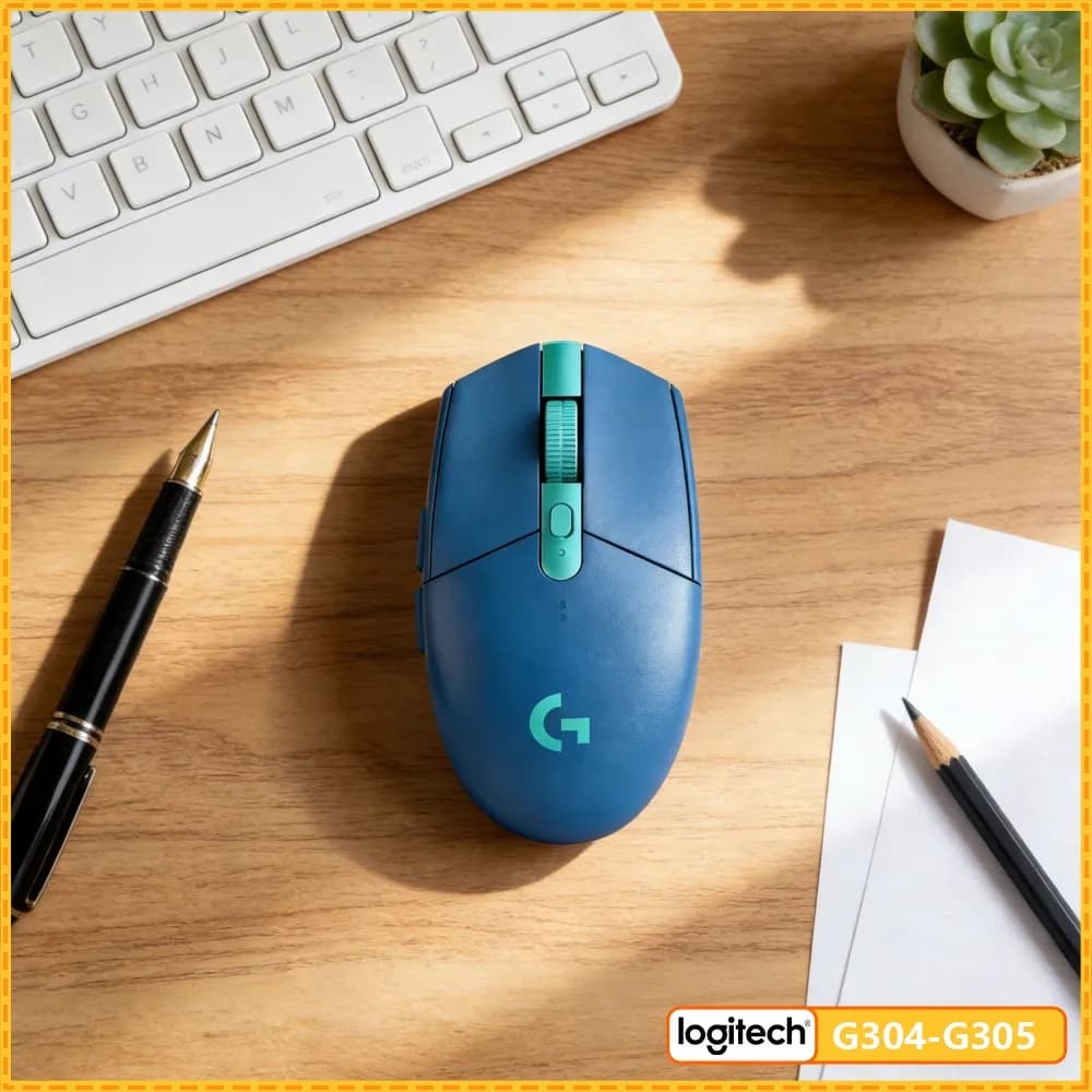 LIGHTSPEED Gaming Mouse Logitech G305, 12000 DPI HERO, 6 Programmable Keys, 250Hr Battery, 99G, 1Ms, PC Mac