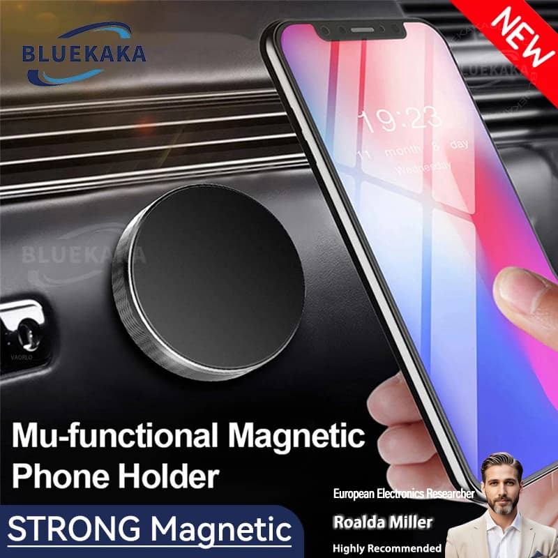 Porta telefono magnetico per auto 360 ° Supporto magnetico per auto, telefono cellulare, comodino da parete, GPS, per iPhone Android universale