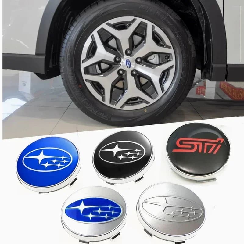 4PCS 60 millimetri Centro Ruota Auto Coperture Coprimozzo Pneumatico Emblema per Subaru XV WRC WRX BRZ FORESTER TRIBECA IMPREZA LEGACY OUTBACK STI