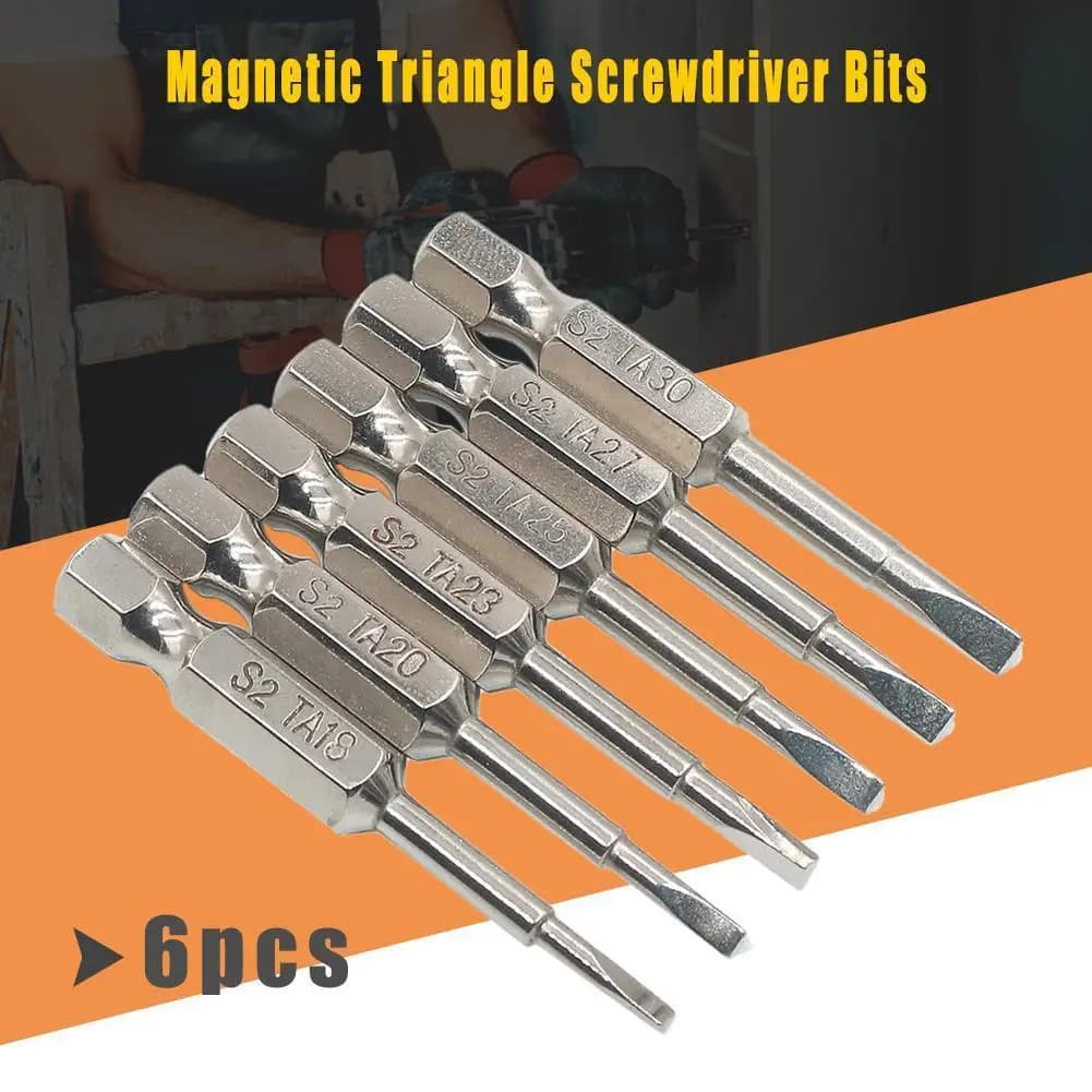 S2 steel screwdriver magnetic tips, set of screwdriver tips with 1/4 inch hexagonal cod, high strength, manual electric tool
