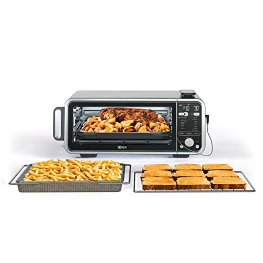 Tostapane oven and Air fryer 13-in-1 in stainless steel for Fast meals, Frying, Frozen food, Dehydration, Heating, Less Oil, Easy to vacuum