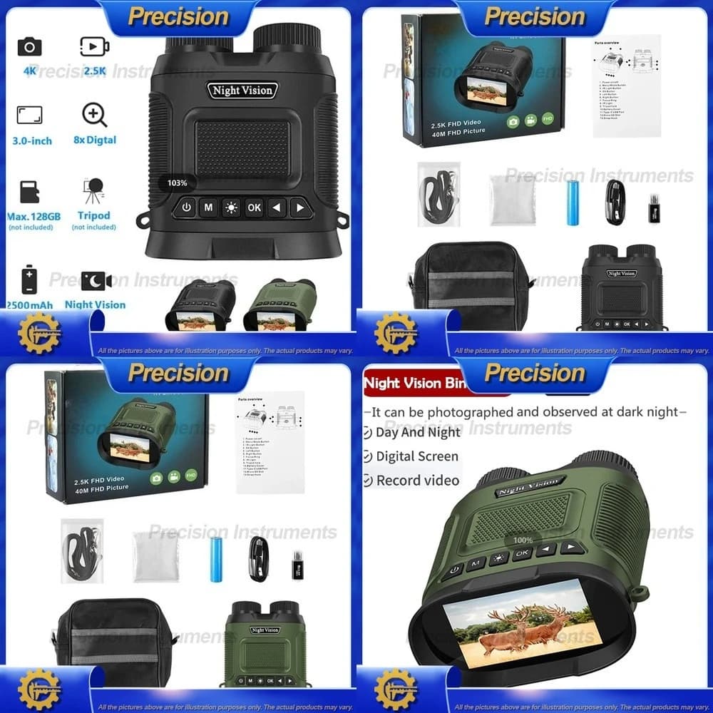 2026 Telescopio binoculare digitale HD a infrarossi portatile esterno per la visione notturna di birdwatching con registrazione video