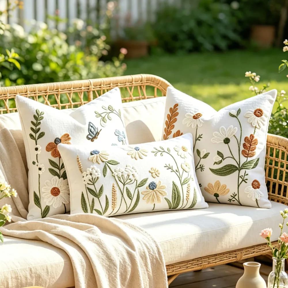 Gift Green Floral Luxury Throw Pillow Cover 30x50cm 45x45cm Rectangle Decorative Lumbar Cushion for Couch Living Room Bedroom