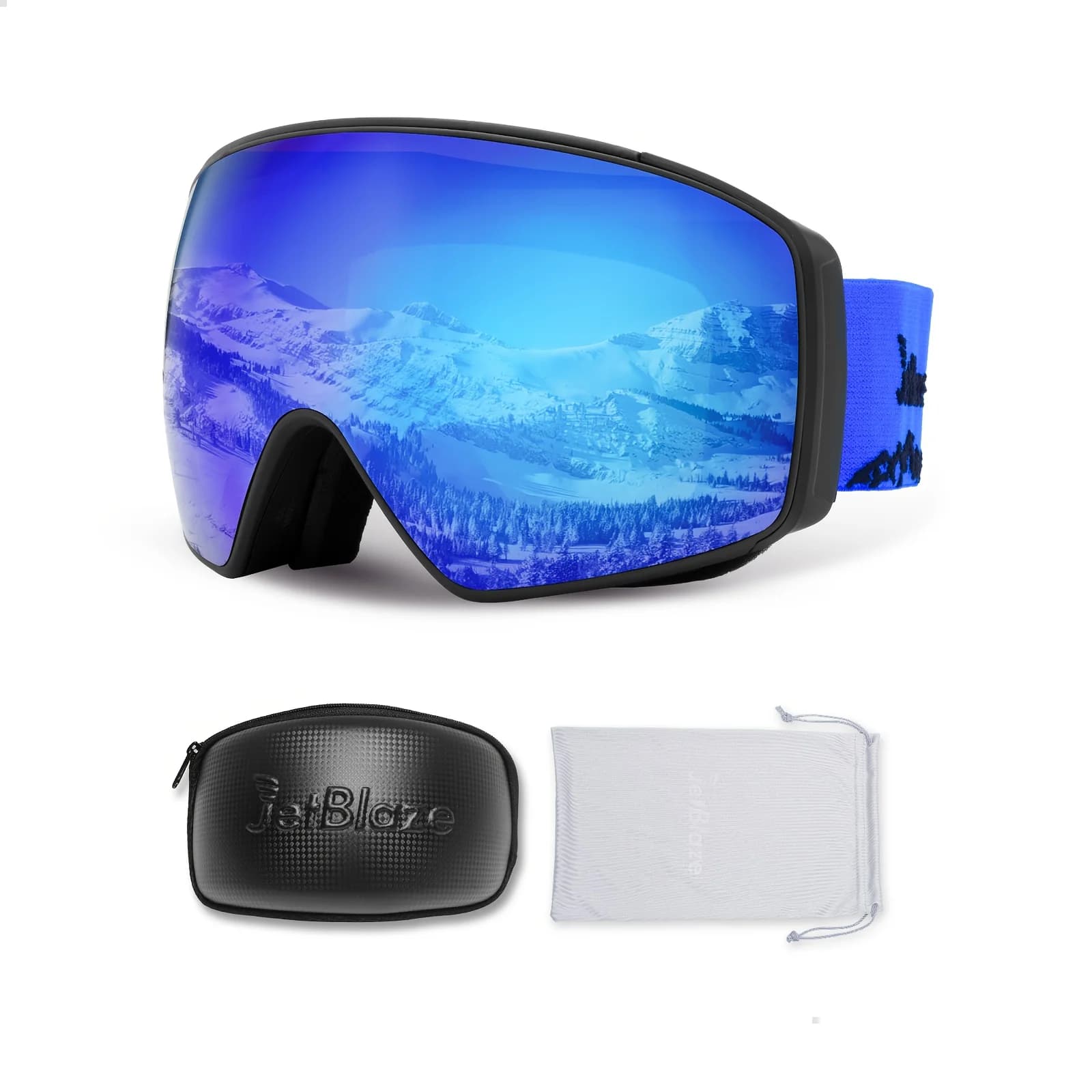 Occhiali da sci unisex antiappannamento, compatibili con occhiali da vista, occhiali da sci sferici/cilindrici, compatibili con il casco, occhiali da alpinismo e ciclismo