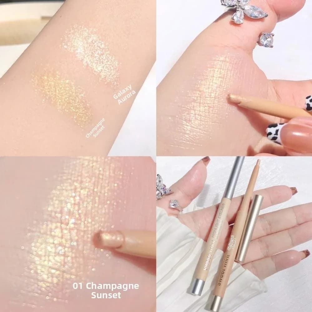 New Glitter Lying Silkworm Pencil Waterproof Long Lasting Eyeshadow Liner Pencil High Gloss Pen Ideal for Women Makeup