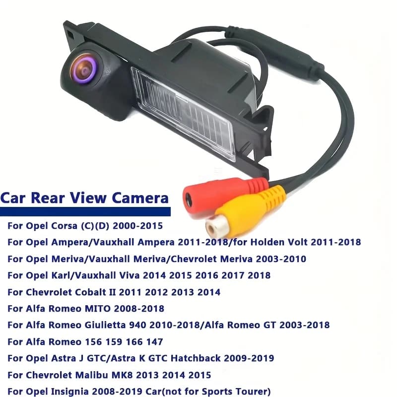 Telecamera retromarcia per retromarcia HD per Opel Astra J Corsa D Meriva A Vectra C Zafira B Grande Insignia - Acquisizione video 480P, ≤ 36V
