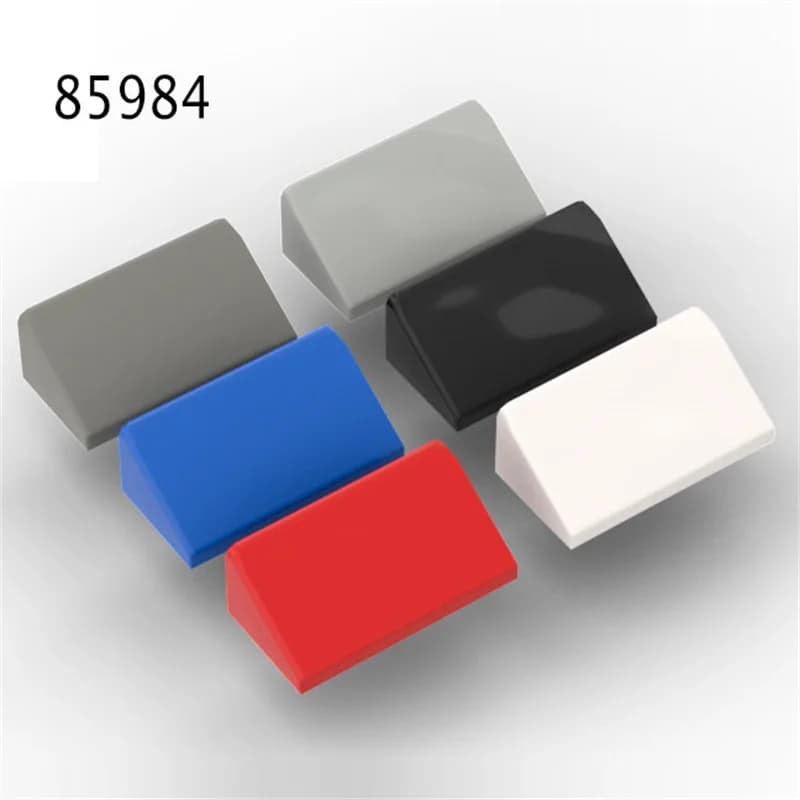 100 pezzi MOC assemblare particelle compatibili con 85984 mattoni smussati lisci 1x2 pendenza blocchi di costruzione fai da te 1*2 giocattolo educativo per bambini