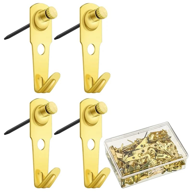 60 Pcs 30 Lb Picture Hangers con chiodi Photo Frame Hanger ganci Picture Hanging Nails for Hanging Clock