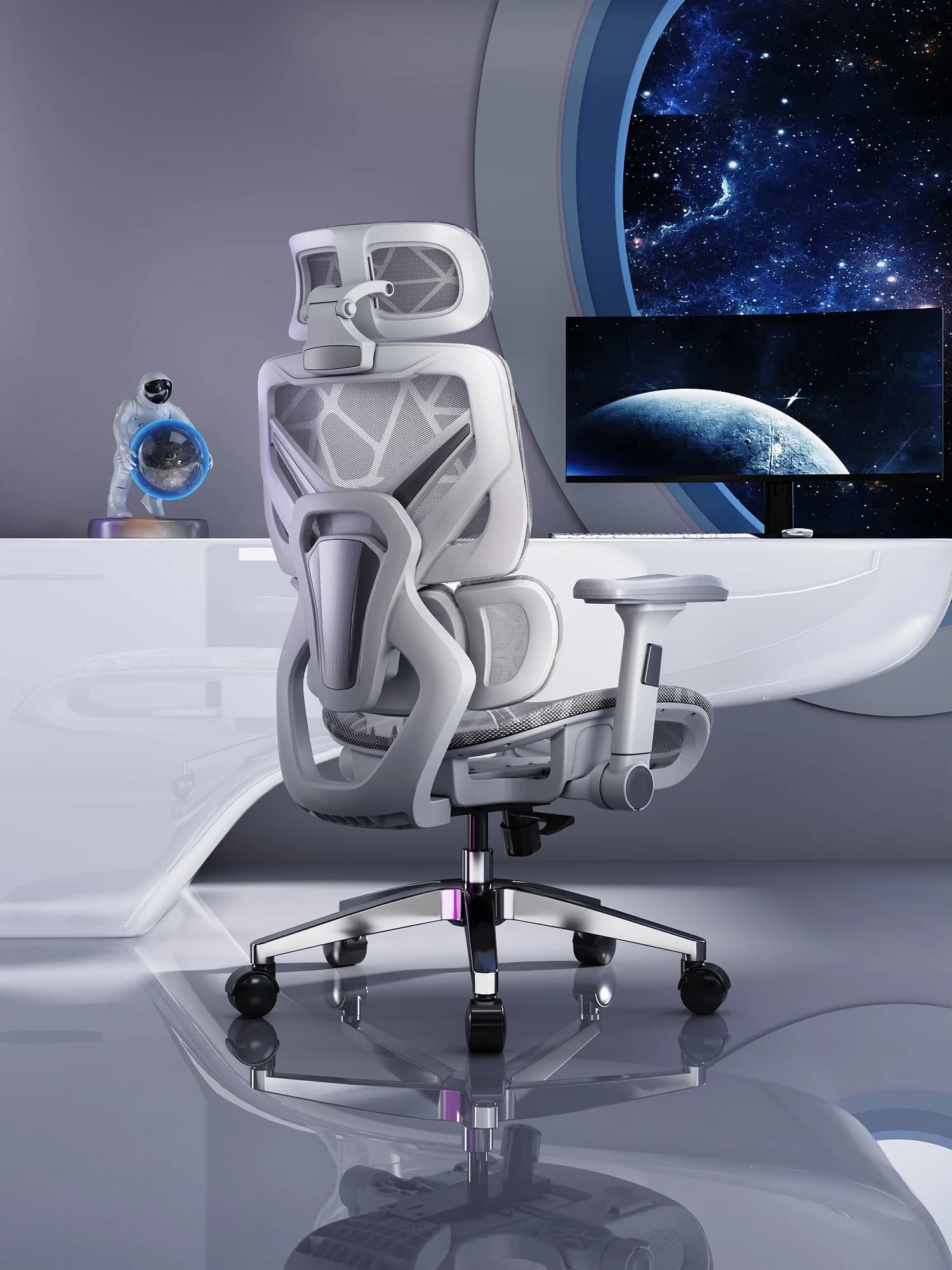 Sedia ergonomica da gioco Sedia da computer Sedia con schienale sedentario per il comfort domestico