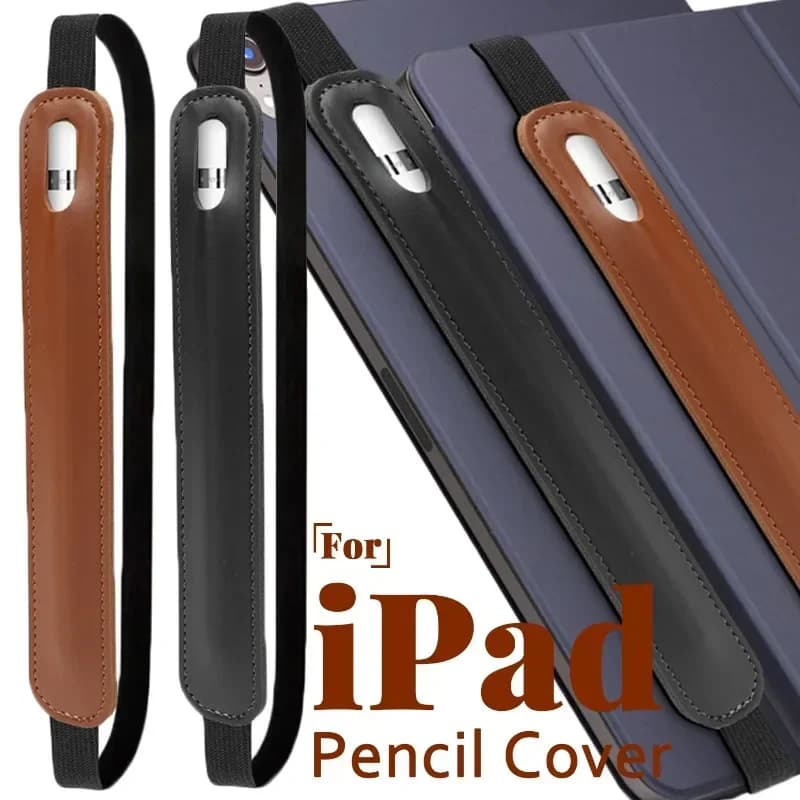 Portapenne per Apple Pencil Custodia in pelle PU Custodia protettiva Accessori Penna stilo Fascia elastica per IPad Air