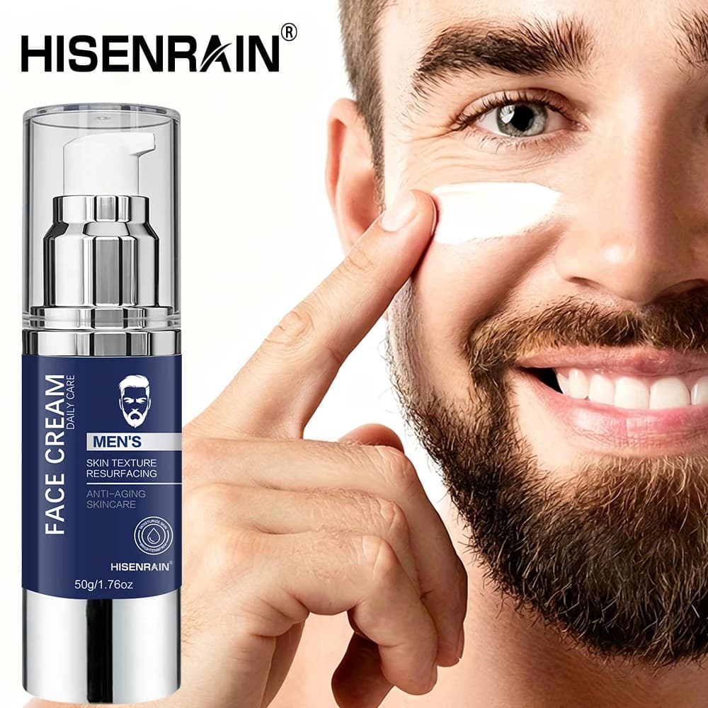 HISENRAIN Ultimate Men's Anti-Aging Face Cream - Wrinkle Repair, Firming & Hydrating for Youthful, Glowing Skin.