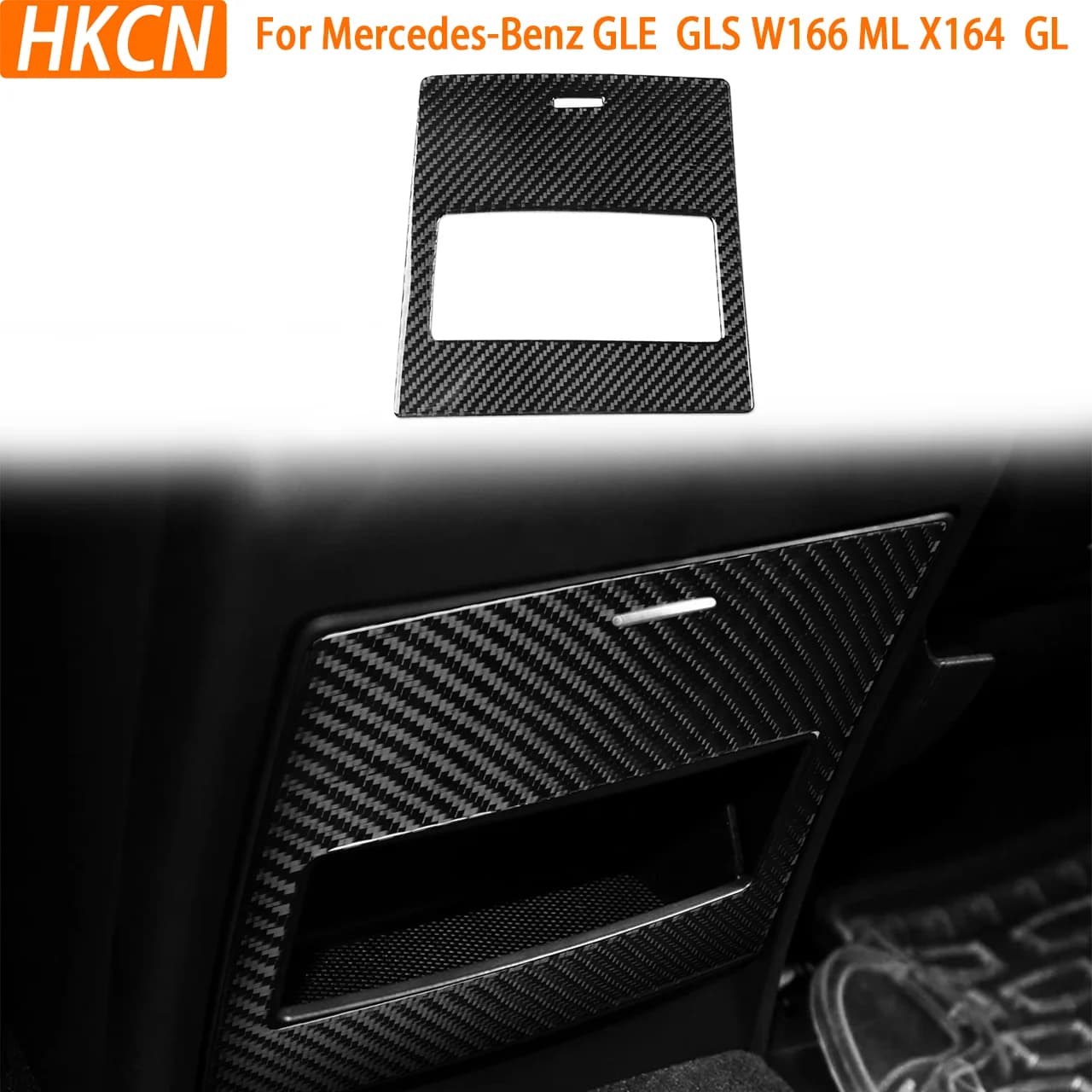 Per Mercedes Benz GLE GLS W166 ML X164 GL 2012-2019 Accessori Interni Auto Adesivo Decorativo in Fibra di Carbonio per Pannello Vano Portaoggetti Posteriore