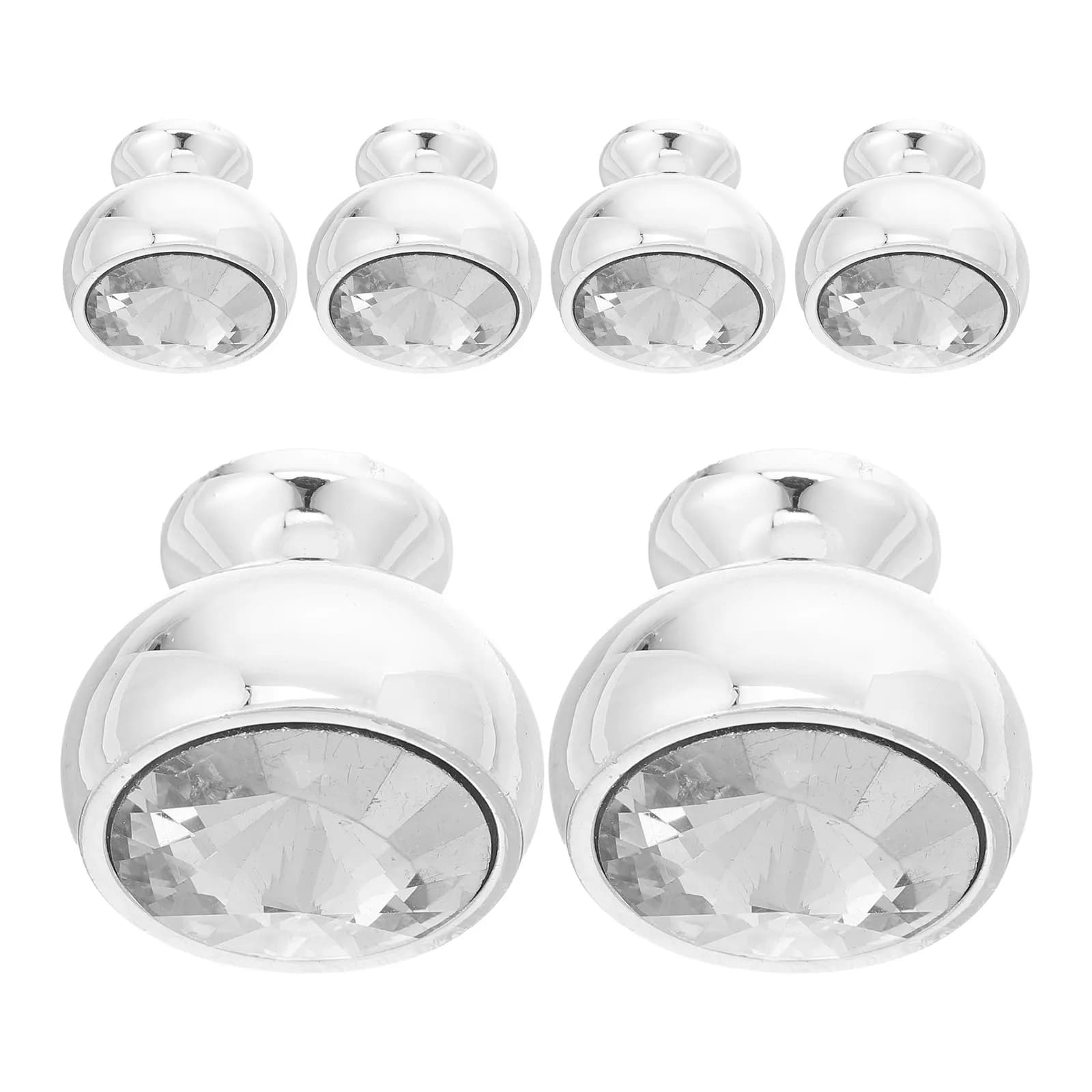 6 Pezzi Maniglie per Cassetti in Cristallo a Foro Singolo, Eleganti Pomelli per Mobili in Acrilico Moderno, Ricambio per Cassettiere e Armadi