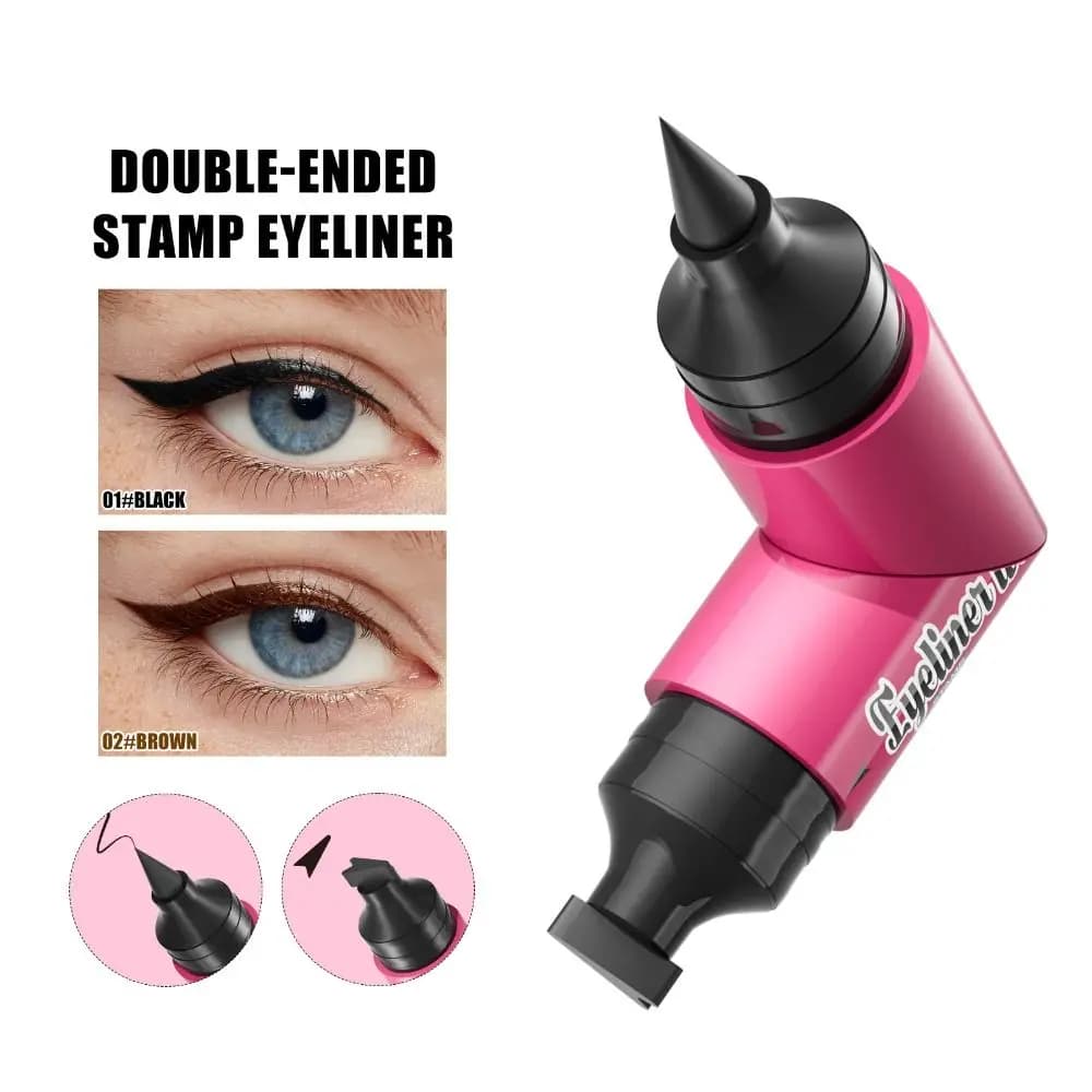 Nuovo Eyeliner Stamp Impermeabile Pieghevole ad Asciugatura Rapida, Penna Eyeliner Stamp Portatile Facile da Usare