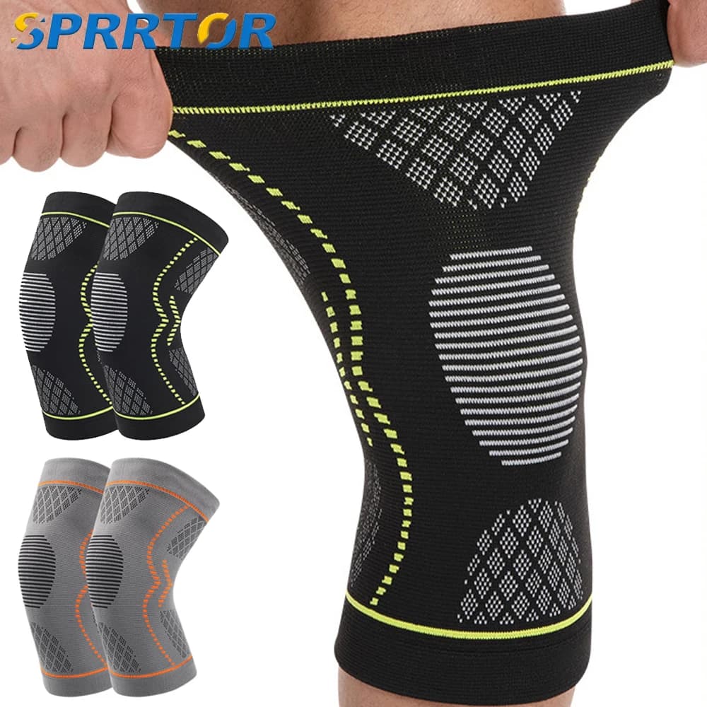 1 paio di ginocchiere a compressione per il dolore al ginocchio da corsa, manicotti di supporto per il ginocchio, ginocchiere sportive da allenamento per strappo e artrite del menisco