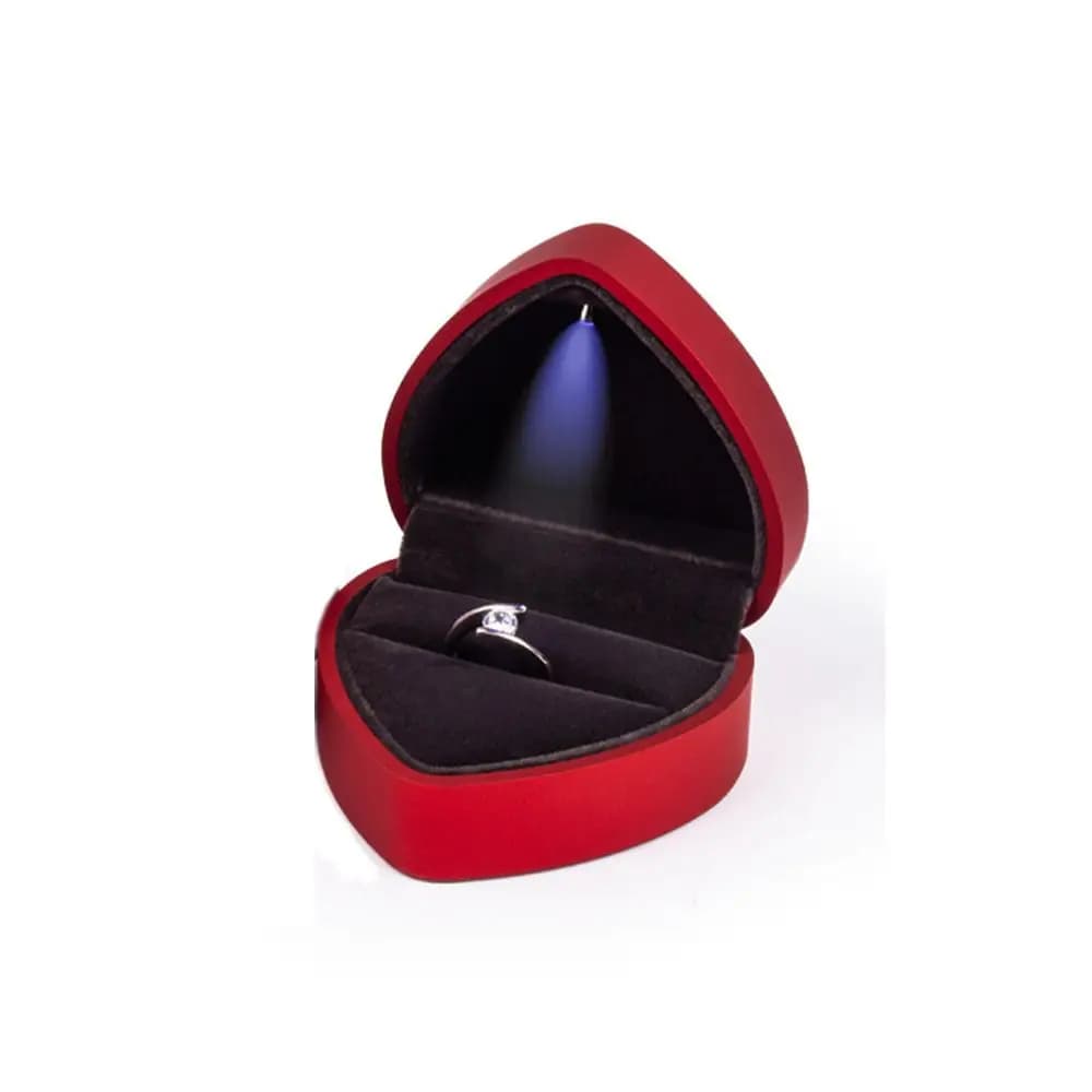 Gift Rings Portable Heart Shaped Ring Box Jewelry Display Box Organizer Case Jewelry Holder