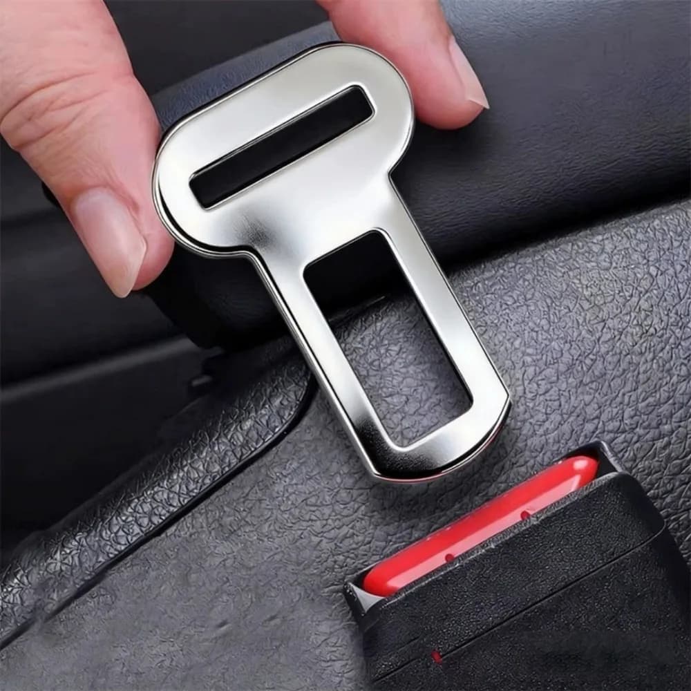 Clip in Metallo per Cintura di Sicurezza per Animali Domestici, Resistente alla Ruggine e ai Graffi, Fibbia di Bloccaggio per Fissaggio Accessori Auto in Pelle
