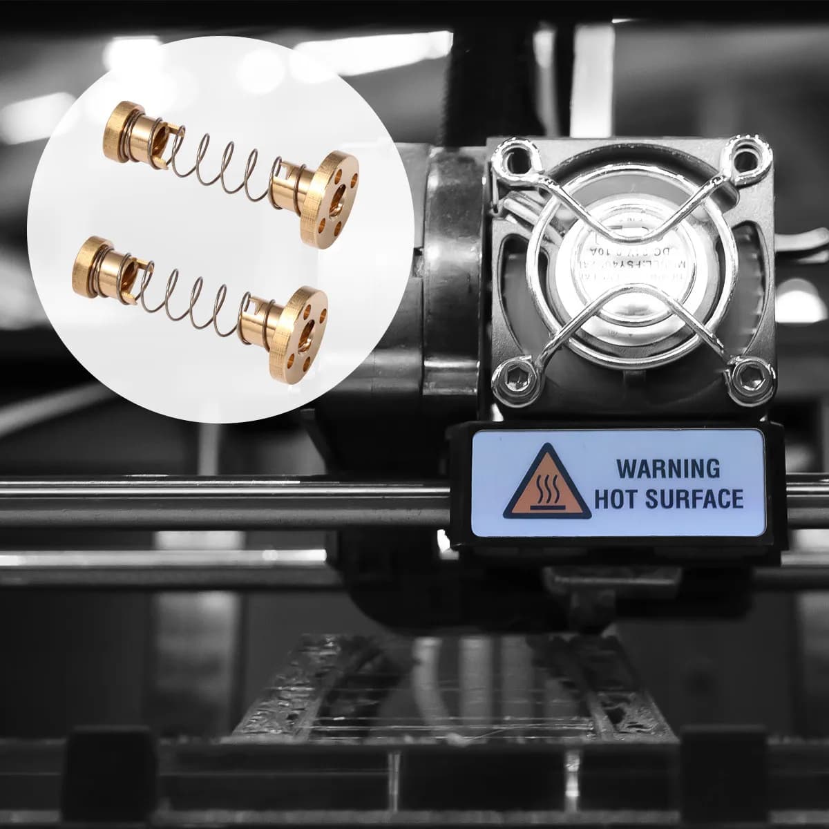 2Pcs Printed Part Copper Nut T8 Anti Backlash Spring Loaded Elimination Gap Nut Lead Screw for 3D Printer Nuts