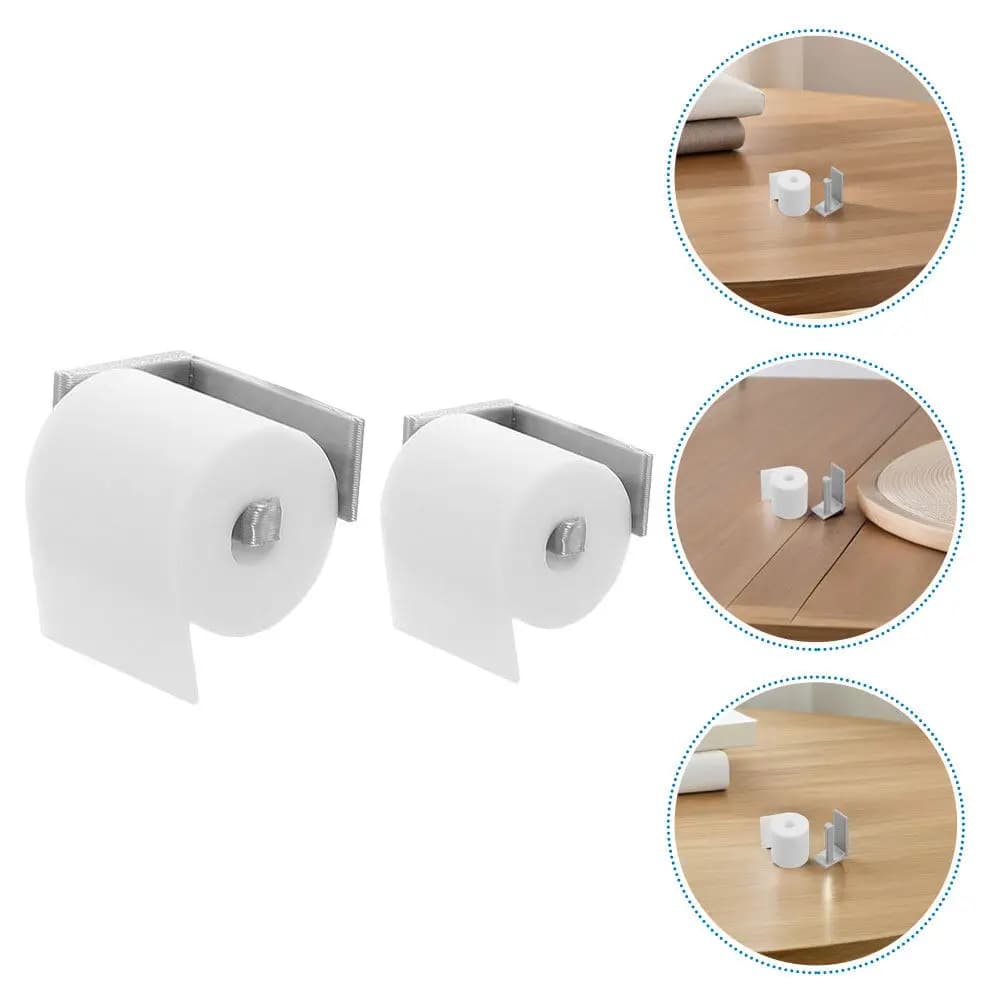 10Pcs Miniature Toilet Tissue Rolls 1:12 Scale Bathroom Accessories Realistic Simulation Paper Holder for Dollhouse Decor