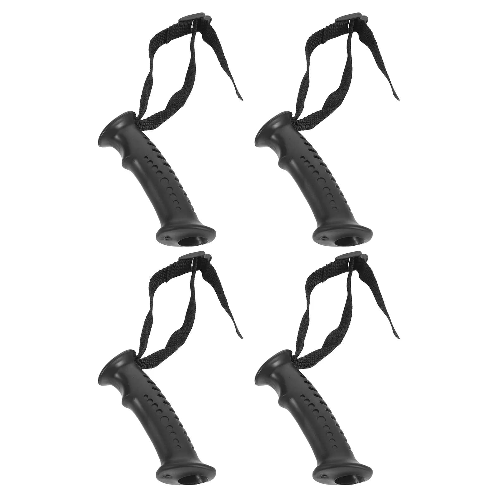 4 impugnature di ricambio ergonomiche nere da 20 mm per bastoni da trekking, con cinturino da polso regolabile per l'escursionismo