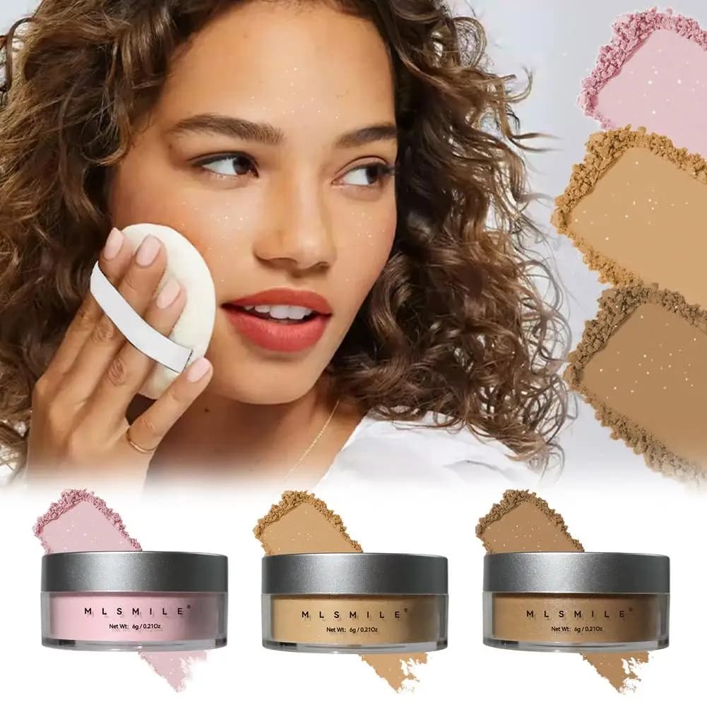 Polvere Perlata Naturale Opaca in 4 Colori, Illuminante Corpo a Lunga Durata, Controllo dell'Olio, Polvere Scintillante Opaca, Cosmetico per il Trucco