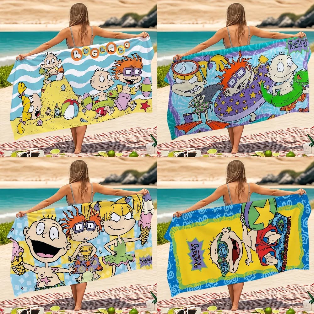 Asciugamano CARTOON R-RUGRATSS per spiaggia, bagno, sauna, leggero, portatile, ad asciugatura rapida, per campeggio, piscina, viaggi