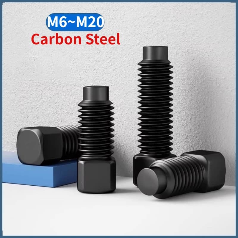 1~50 pz Viti di Fissaggio a Testa Quadrata Convessa in Acciaio al Carbonio Nero Grado 4.8 M6 M8 M10 M12 M16 M20