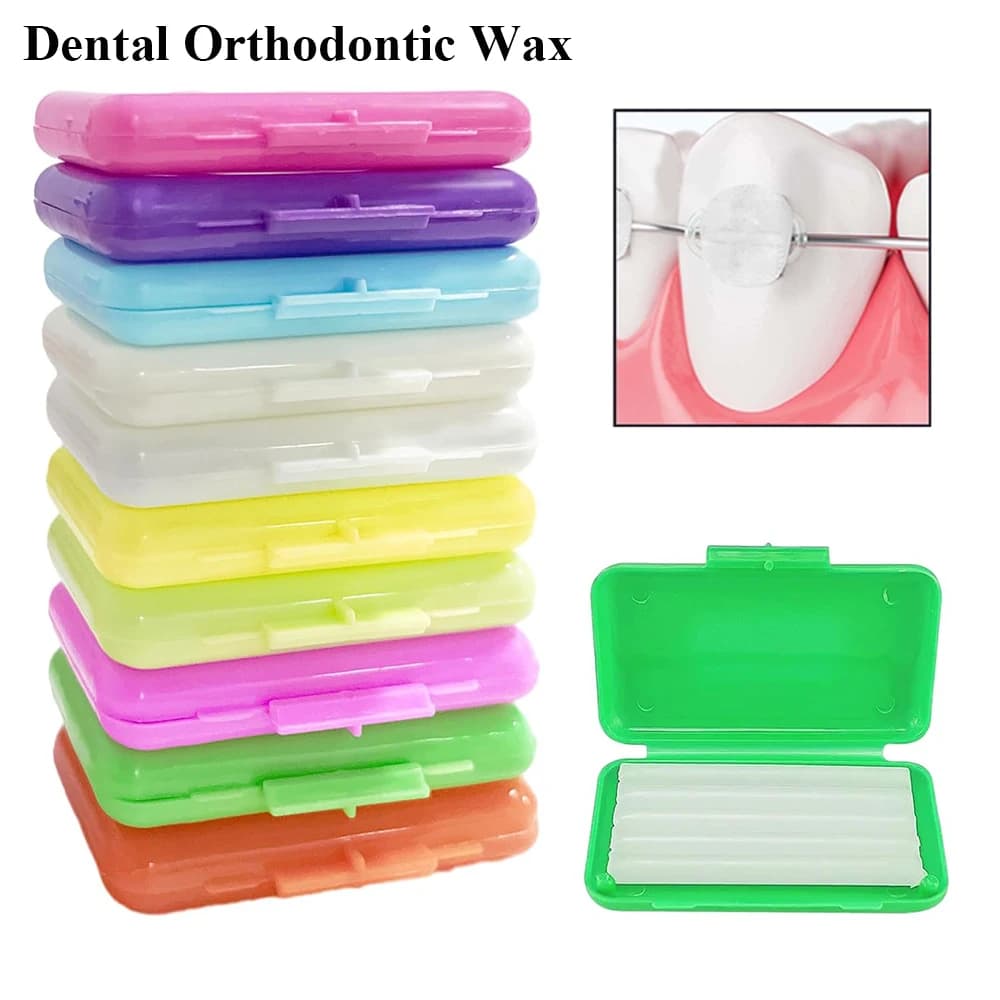 10 Boxes Dental Orthodontic Relief Wax for Bracket Patient Relief Protect Lips and Gums Irritation Fruit Flavour Wax