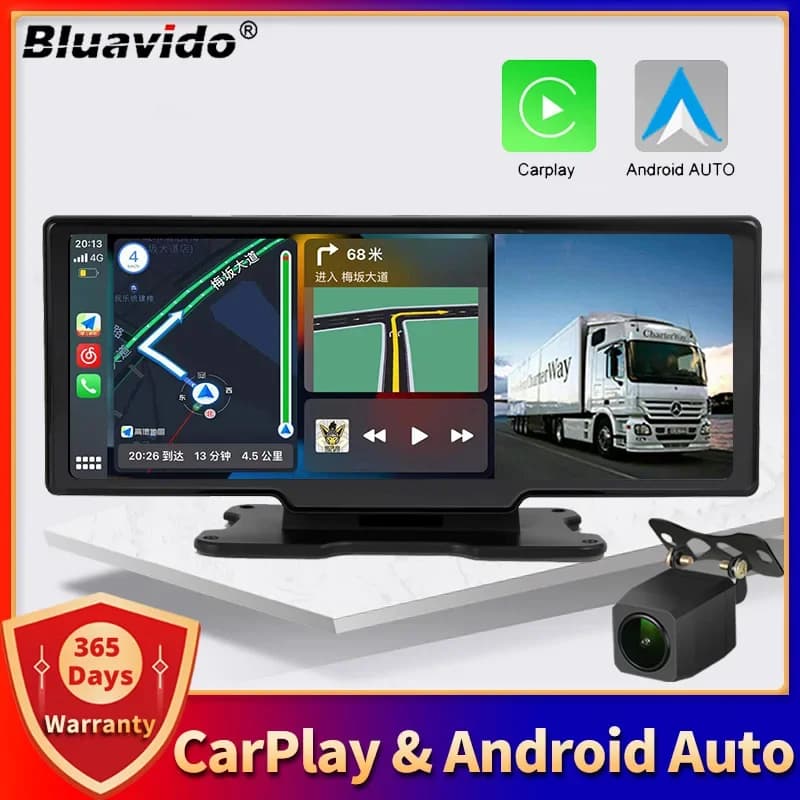 4K Car Dashboard Camera Carplay Android Auto Wireless Miracast Dual Lens 1080P videoregistratore connessione WiFi navigazione GPS DVR