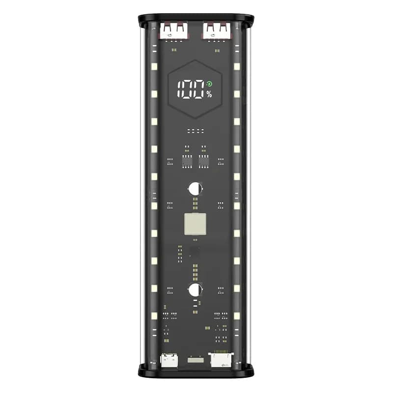 4*21700 DIY Power Bank Case PD22.5W Powerbank Case 21700 LED Screen Transparent Battery Storage Shell For Huawei Xiaomi Sumsung