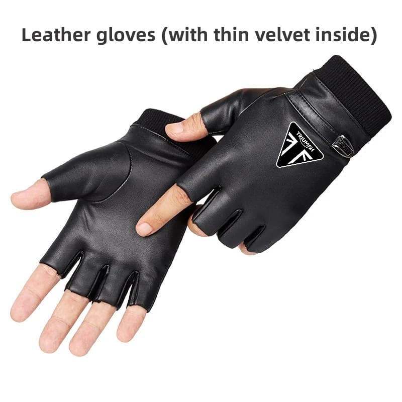 For TRIUMPH Customization Motorcycle Accessories leather Gloves Warm Gloves Windproof Gloves Motocross Gloves