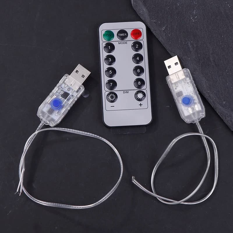 Strisce LED da 4,5 V Telecomando per luce Circuito USB Attrezzatura per la decorazione di illuminazione per feste domestiche di Natale Telecomando per luce a LED