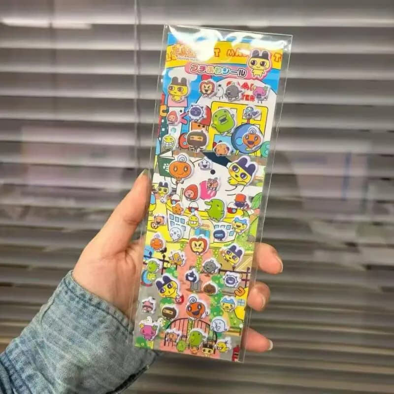 6Pcs Tamagotchi Cartoon Bubble Stickers Creativity Diy Phone Case Suitcase Laptop Decoration Sticker Anime Peripherals Gift Toy