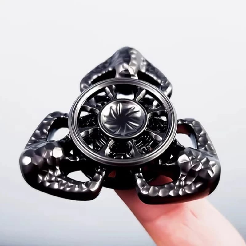 Fidget Spinner in Metallo, Giocattolo Antistress Rotante da Dito, per Adulti, Anti-Ansia, per Donne e Persone con Autismo