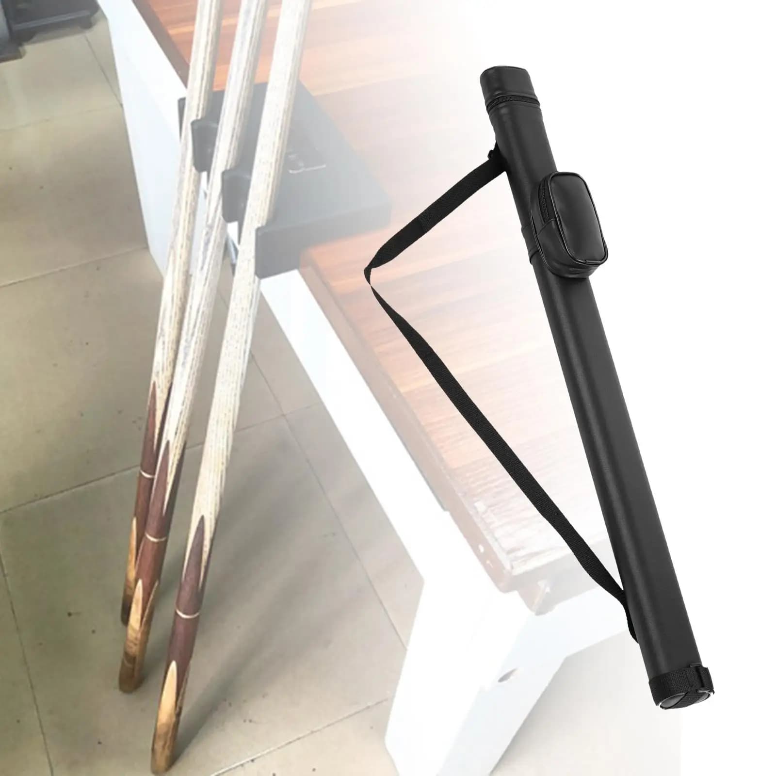Billiard/Pool Cue Bag Snooker Cue Rod Storage Protector Holder Transportation Holds 1 Complete 2Pcs Cue