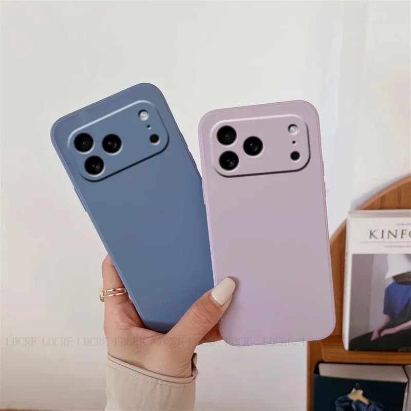 For iPhone 18 Pro Max Case Cover iPhone 18 17 Pro Max Capas TPU Shockproof Original Back Liquid Silicone Soft Case For iPhone 18